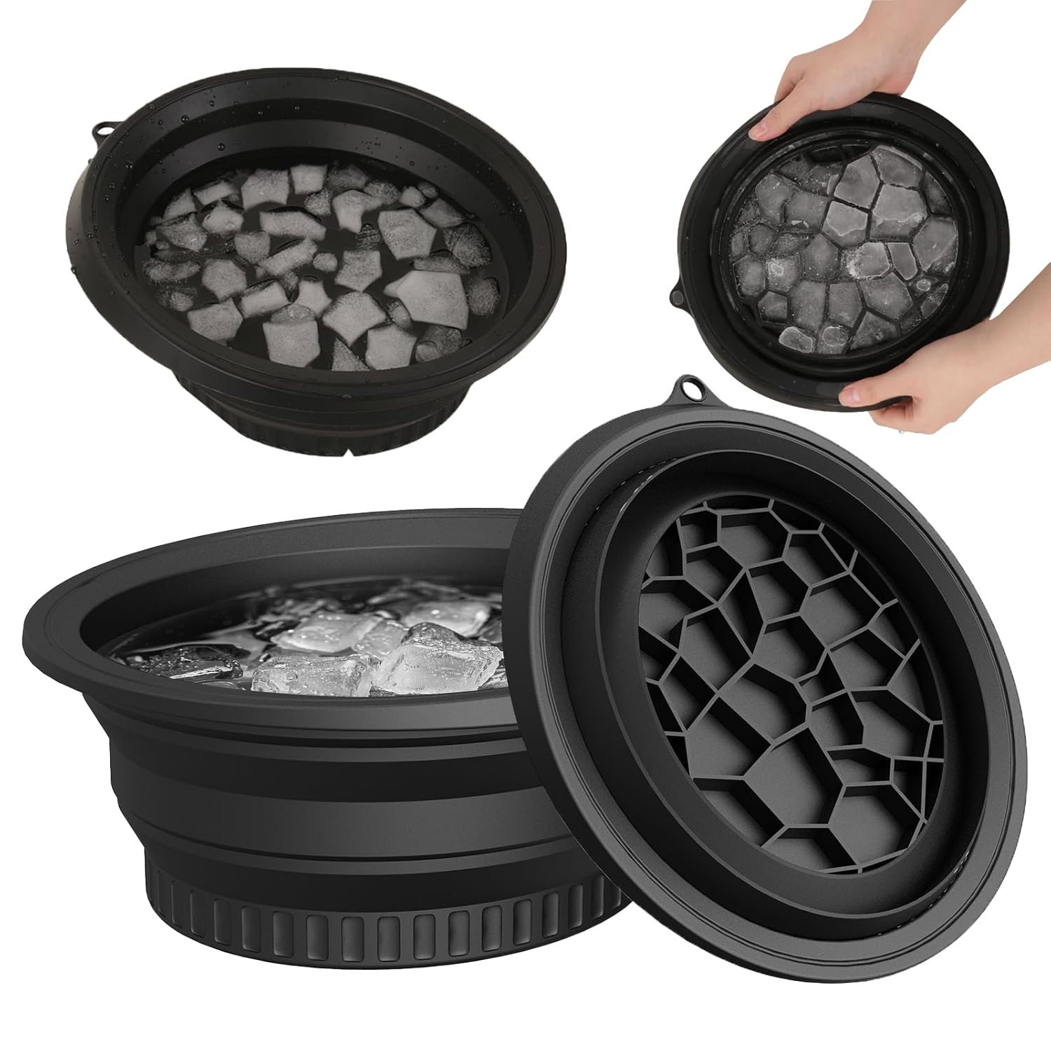 Silicone Ice Face Bowl – Collapsible Ice Tray for Face Dipping & Skin Icing