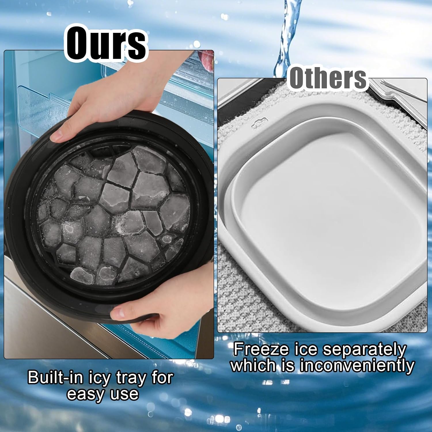 Silicone Ice Face Bowl – Collapsible Ice Tray for Face Dipping & Skin Icing