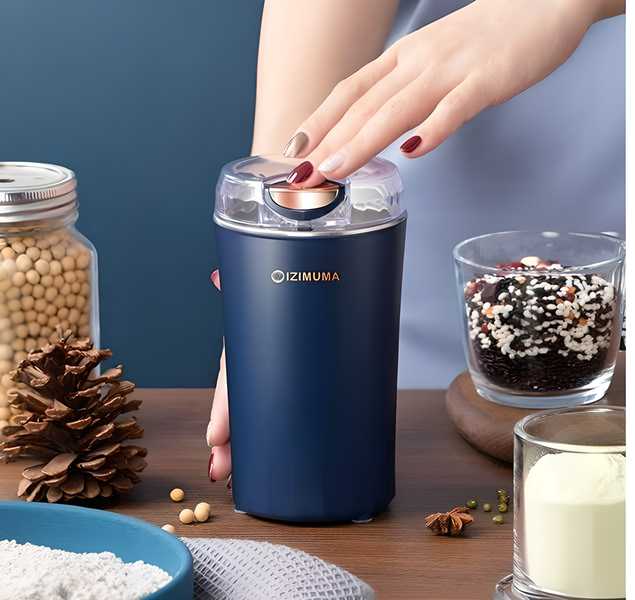 Electric Coffee Grinder Machine for Home & Kitchen | Multipurpose Dry Spice, Nuts & Coffee Bean Grinder | Stainless Steel Blade | Compact Portable Grinder (Random Color)