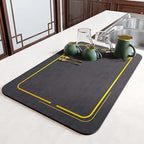 Kitchen Drying Mat for Utensils - Large Absorbent Anti-Slip Quick Dry Mat (Pack of 2, 40x30cm)
