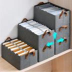Cloth Organizer for Wardrobe  | Drawer Organizer with Transparent Window | Foldable Laundry Storage Box