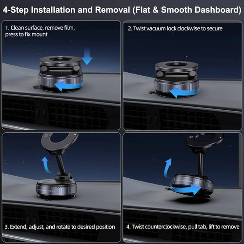 360° Rotating Magnetic Suction Phone Holder - Universal Car & Desk Mount
