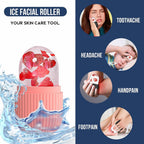 Ice Roller for Face & Neck Massager – Reusable Cold Therapy Roller for Glowing Skin